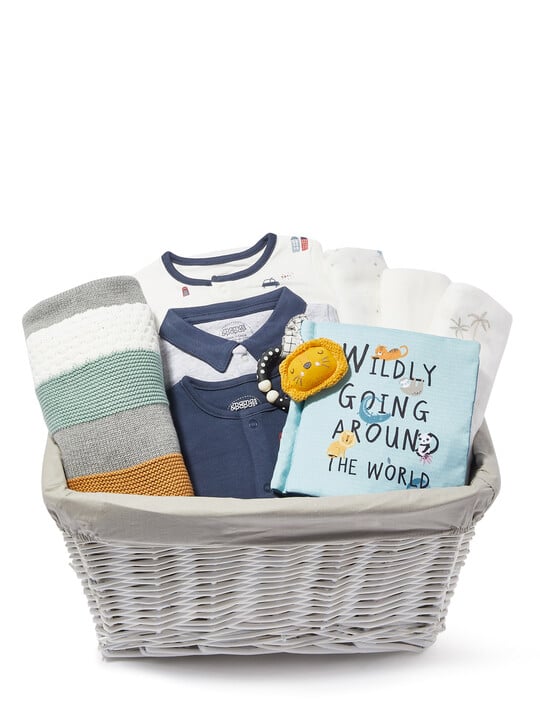 Baby Gift Hamper – 4 Piece with London Transport Sleepsuit image number 1
